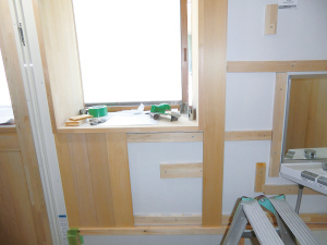 2,天井に板材を貼る