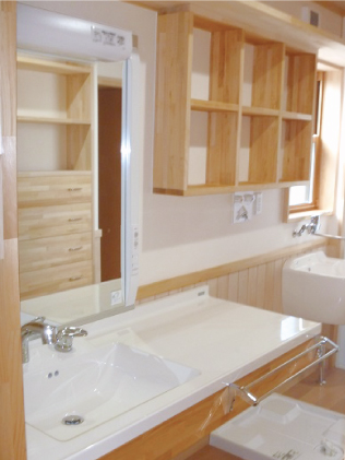 洗面脱衣室施工例1