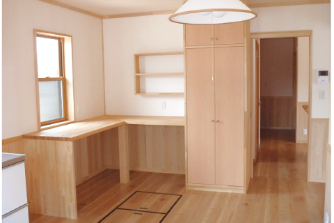 ココだけオーダー仕上げ 青森ひば製 食器戸棚